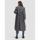 Long Shoulder Pad Trench Coat